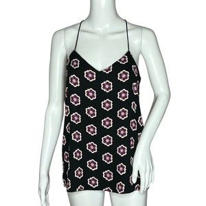 Express Barcelona Cami Tank Top Multicolored Floral Reversible‎ V-Neck